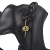 Transparent Electroplate Glass & Seed Glass Beads Dangle Earrings EJEW-MZ00714-04-2