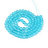 Spray Painted Crackle Transparent Glass Beads Strands X-CCG-Q001-8mm-06-A-2