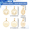 12Pcs 2 Style 304 Stainless Steel Pendants FIND-DC0001-60-2