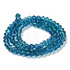 Transparent Electroplate Glass Beads Strands LS-GLAA-F029-4mm-D01-2