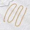 3MM 304 Stainless Steel Rolo Chain Necklaces NJEW-JN05622-02-1