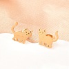 4 Pairs 304 Stainless Steel Stud Earrings EJEW-G469-02G-02-2
