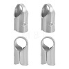4Pcs Column Sterling Silver Cord Ends STER-BC0004-47P-1