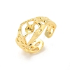 Brass Open Cuff Ring Settings KK-G518-08G-01-1