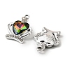 UV Plating Alloy Rhinestone Pendants FIND-A054-03S-2