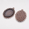 Zinc Alloy Pendant Settings for Cabochon & Rhinestone LS-PALLOY-A15257-R-FF-1