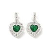 Brass Micro Pave Cubic Zirconia Pendants KK-Z139-05S-2