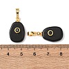 Natural Obsidian Pendants G-P628-02G-04-3