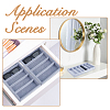 6 Grids Rectangle MDF Covered with Velvet Glasses Organizer Trays CON-WH0110-318A-5