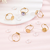 8Pcs 304 Stainless Steel Open Cuff Ring Component STAS-BBC0010-40G-4