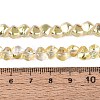 Electroplate Transparent Glass Beads Strands EGLA-Q133-01A-11-4