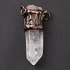 Natural Quartz Crystal Big Pointed Pendants G-I324-14R-2