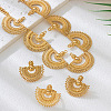 Alloy Fan Shape Stud Earrings & Necklaces & Rings Sets WGD6BDF-01-2