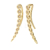 Brass Pave Cubic Zirconia Stud Crawler Earrings KK-CBAA351-04G-4