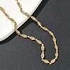 Brass Micro Pave Clear Cubic Zirconia Eye Link Chain Necklaces NJEW-G183-07G-2