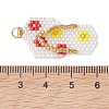 MIYUKI Glass Seed Beaded Pendants PALLOY-MZ01313-01-3