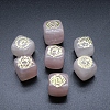 Natural Rose Quartz 7 Chakra Healing Stone Set G-PW0004-18B-1
