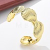 Brass Open Cuff Bangles for Women BJEW-M091-02G-1