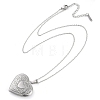 Anti-Tarnish 304 Stainless Steel Heart Locket Pendant Cable Chain Necklaces for Women LS-NJEW-M050-04F-P-4