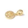Brass Micro Pave Cubic Zirconia European Dangle Charms ZIRC-I071-22G-01-2