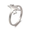 Non-Tarnish 304 Stainless Steel Adjustable Ring RJEW-Z015-05P-3