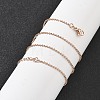 Brass Ball Chains Necklaces for Women NJEW-D302-21RG-1