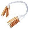 7Pcs 7 Style Bamboo Circular Knitting Needles DIY-CA0005-02-6