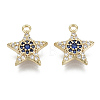 Brass Micro Pave Cubic Zirconia Charms KK-S348-533-NF-1
