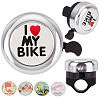 I Love My Bike Alloy Bicycle Bells FIND-WH0117-97B-1