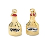 Brass Enamel Pendants KK-Z153-15G-1
