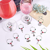 20Pcs 10 Styles Brass Hoop Earrings with Glass Pearl for Women AJEW-BC0003-16-6