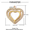 304 Stainless Steel with Crystal Rhinestone Pendants RB-OY001-13G-01-2