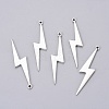 Tibetan Style Alloy Lightning Bolt Big Pendants LS-PALLOY-AD92395-AS-LF-1
