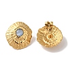 Golden Ion Plating(IP) 304 Stainless Steel Stud Earrings for Women EJEW-L287-053G-01-2