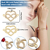 CREATCABIN 5Pcs Brass Micro Pave Clear Cubic Zirconia Connector Charms KK-CN0002-87-2