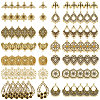 84Pcs 14 Styles Tibetan Style Zinc Alloy Hollow Chandelier Component Links FIND-PH0062-10-1