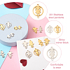  Jewelry 14Pcs 14 Style 201 Stainless Steel Connector Charms STAS-PJ0001-27-13