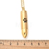 304 Stainless Steel Paw Print Bullet Shape Pet Memorial Keepsake Urn Ashes Pendant Necklaces NJEW-P326-03G-5