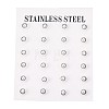 304 Stainless Steel Stud Earrings EJEW-H353-03S-3MM-3