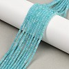 Faceted Rondelle Natural Amazonite Bead Strands G-F289-06-4