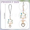 14Pcs 7 Style Alloy Enamel Arch with Cat Phone Charm Mobile Straps HJEW-DR0001-02-5