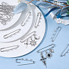 30Pcs Iron Brooch Findings IFIN-SC0002-09-4
