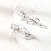 Brass Micro Pave Cubic Zirconia Stud Earrings KK-CBA8324-20P-05-2