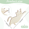 Cat Shape Unfinished Wood Cutouts WOOD-WH0029-48-2