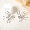 Alloy Rhinestone Stud Earrings LS-EJEW-P321-01P-1