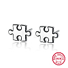 Rhodium Plated 925 Sterling Silver Stud Earrings OW4479-1-1
