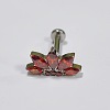 Flower Titanium Alloy Pave Cubic Zirconia Internally Threaded Labrets FS-WG35145-06-1