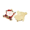 Christmas Theme Rack Plating Alloy Pendants X-FIND-M020-04G-02-2