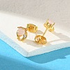 Brass Micro Pave Cubic Zirconia Stud Earrings For Women LS-EJEW-B111-01G-03-2