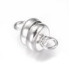 Column Brass Magnetic Clasps with Loops LS-KK-M064-P-NR-2